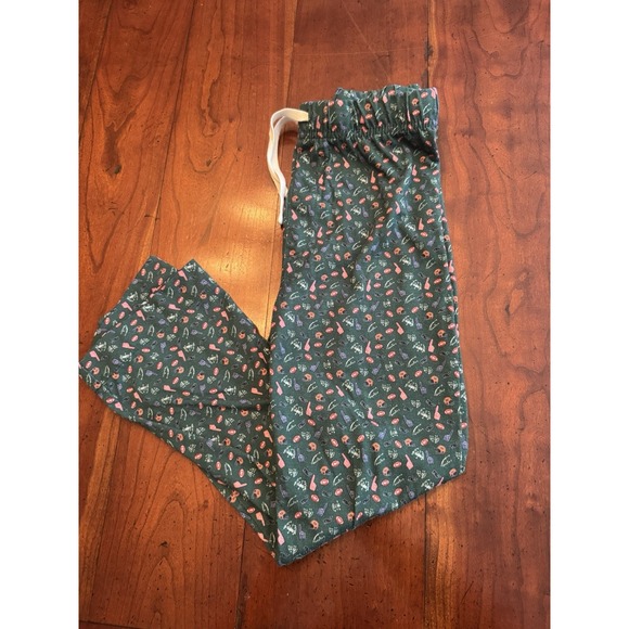 Vineyard Vines Boy's Size 7 Green Football Pajama Pants - Picture 1 of 2